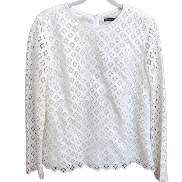 J. McLaughlin Lissa Lace Blouse White Size Small - Picture 3 of 10